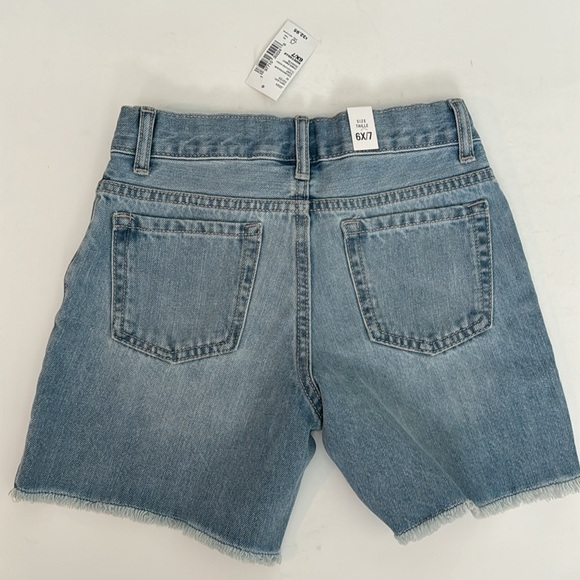 Girls Midi Mi-Long Denim Shorts - Picture 3 of 4